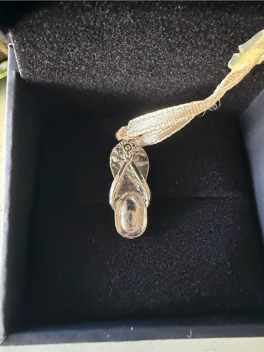 Silver Flip-Flop Charm Pendant Necklace - Women Jewelry